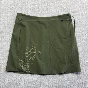 LOLE Sports Skirt Nylon Quick Dry / Water resistant Sz 10 Green Floral AOP